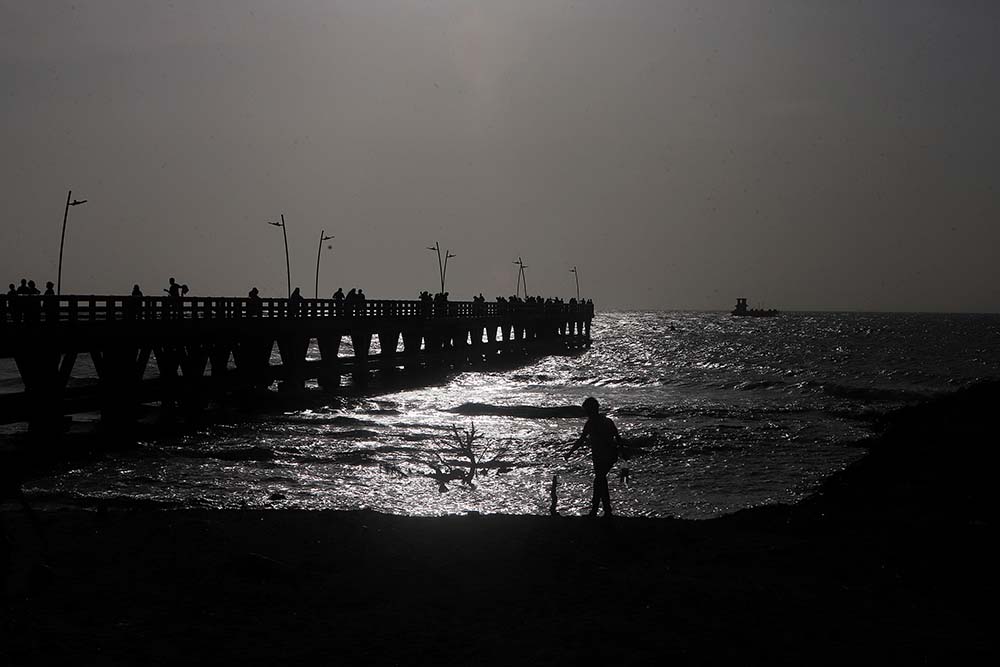 Puerto Colombia, Atlántico, Colombia, Caribe, Atardecer, Ocaso, Siluetas